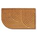 Tapis de porte moderne pour porte d'entrée - paillasson coco 45x75cm arrondi naturel - tapis anti-salissures antidérapant - tapis de porte intérieur - tapis de porte pour espaces extérieurs couverts