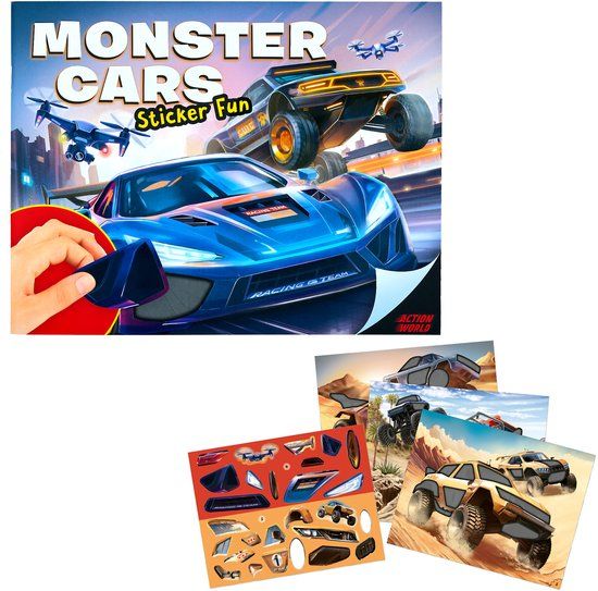 Depesche Action World Monster Cars Sticker Fun