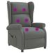 vidaXL Wingback elektrische massage relaxstoel Donkergrijs Stof