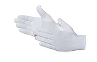 Jah witte katoenen handschoenen met versterking handpalm en duim – duurzaam en wasbaar – voor montage, verhuizingen en magazijn