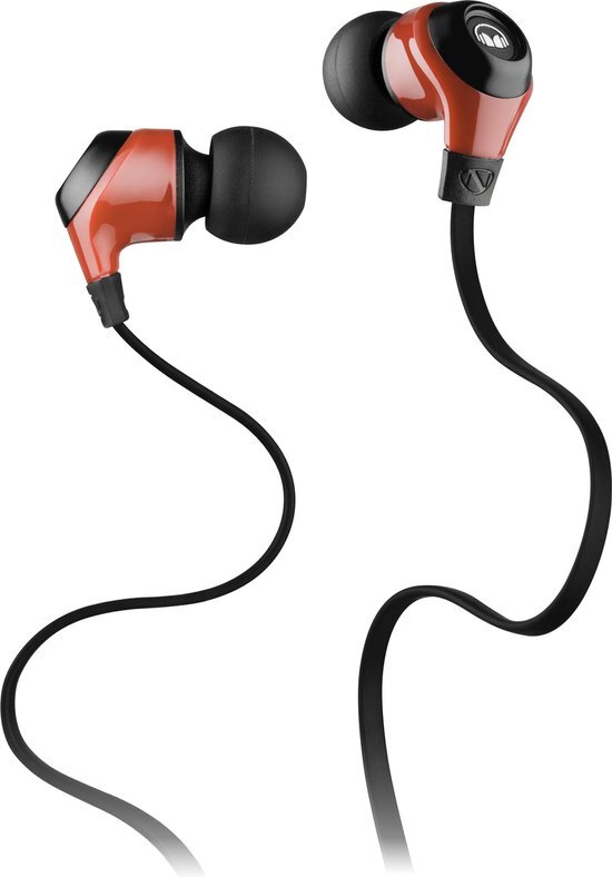 Monster MobileTalk In-Ear Headphones Cherry Red with ControlTalk rood