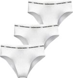 Björn Borg dames Logo Highwaist Briefs - slip hoge taille (3-pack) - wit