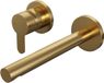 Brauer Gold Edition Robinet de lavabo encastrable avec bec droit et rosaces Modèle D2 Or brossé PVD