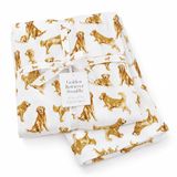 Mud Pie GOUDEN RETRIEVER MUSLIN SWADDLE BLANKET, Katoen, 47" x 47"