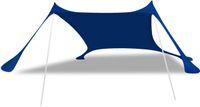 Merkloos / Sans marque Strandtent XL 300x300x200cm – Grote Schaduwtent voor Strand, Camping en Tuin, Geschikt voor 4-6 Personen