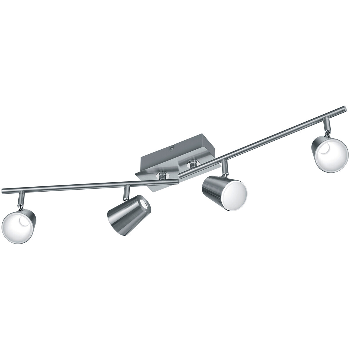 BES LED LED Plafondspot - Trion Narca - 24W - Warm Wit 3000K - 4-lichts - Rechthoek - Mat Nikkel - Aluminium