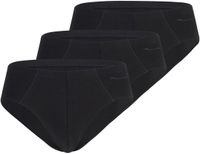 Mey Heren slip / onderbroek 3 pack Casual Cotton Zwart Effen Katoen/Elastaan