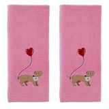 SKL Home Valentine Teckel Handdoek Set, 2 Count