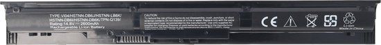 AccuCell Batterie compatible avec HP ProBook 440 G2 Series VI04, Li-ion, 14.8V, 2600mAh, 38.5Wh, noir