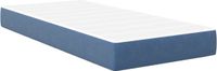 vidaXL Bedmatras met matras Blauw 90 x 190 cm Stof