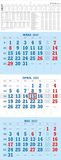 3-Monatskalender Neumann Verlage 3-Monatskalender blau/rot 2027