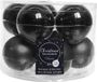 Decoris Kerstballen set - 10x stuks - zwart glas - 6 cm - glans/mat