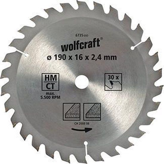 Wolfcraft Cirkelzaagblad 190mm - 57006736