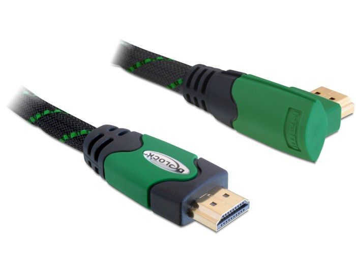 DeLOCK 3m High Speed HDMI 1.4 Kabel Zwart, Groen