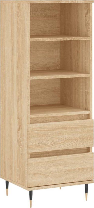 vidaXL Hoge kast 40x36x110 cm bewerkt hout sonoma eiken