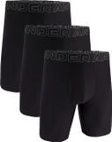 Men's Under Armour Performance Tech 9" 3 Pack Solid Boxer Briefs - Men's - Black - XL