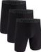 Men's Under Armour Performance Tech 9" 3 Pack Solid Boxer Briefs - Men's - Black - XL