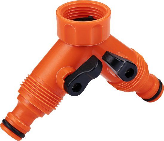 BLACK+DECKER Dubbel Kraanstuk Tuinslang