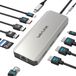 WAVLINK Laptopdockingstation, Displayport met Dual DP, HDMI, 100 W PD IN, 10 Gbps USB A/C, 2,5 G Ethernet-poort voor Dell/HP/Lenovo enz., alleen voor Windows-computer