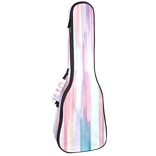 Mersov Concert Ukelele Rugzak, Heavy Duty Ukulele Case Bag met Opslag, Sopraan Concert Tenor Ukelele 10MM Gewatteerde Tas Kleurrijk-Abstract-Achtergrond