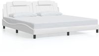 vidaXL Bedframe "Viana" Kunstleer Wit 200x200 cm