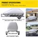 MS® Bâche de bateau - Bâche de protection - Housse imperméable - Housse de bateau - Taille 518-579 cm - Gris