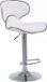 And OutdoorMatch Tabouret de bar Kareem - Wit/Zilver - Chroom - Design industriel - Dossier - Repose-pieds - Similicuir - Assise rembourrée