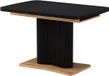Vicco Eettafel Fenaro, Zwart/Goudkleurig Eiken, 120-160 x 80 cm uitschuifbaar