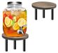 Merkloos Drink Dispenser Set van 2 met Houten Plank en IJzeren Klemmen