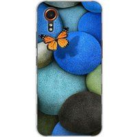 Samsung Galaxy XCover 7 Bedrukt siliconen hoesje Papillon galet bleu