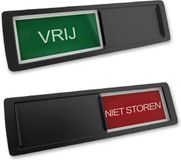 CombiCraft schuifbordje met "Vrij-Niet Storen" in zwart 178 x 50 mm - per 1 stuk