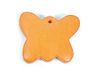 Houten hanger vlinder gewaxt oranje 20 x 30 mm, 50u, ca.