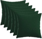vidaXL Kussensloop 6 stuks Donkergroen 35 x 35 cm Katoensatijn
