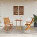 Maison Exclusive - Ensemble Bistro Pliant 3 Pc Marron Bois D'Acacia Massif