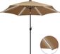 Syfax Parasol met LED-verlichting en aluminium paal 300 cm taupe
