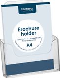 Europel Folderbakje – Flyers – A4 – 21 x 29,7 cm – Glasheldere presentatie – Beurzen en kantoren