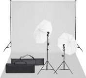 vidaXL Fotostudioset met verlichtingsset en achtergrond