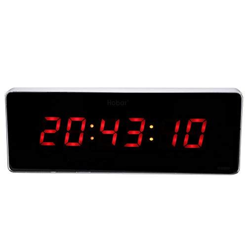 Fdit Kalenderklok, 14 \"Extra groot display LED Digitaal bureau Alarm Dagklok Temperatuur Wandklokken(36*13*3cm-Uur + minuut + seconde)