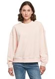 Build your Brand Ladies Oversized Crewneck Sweatshirt BY212 - Pink - XXL