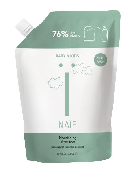 Naïf Verzorgende Shampoo - 500ml - Navulverpakking - Baby & Kind - Gevoelige Huid & Haar - Vegan