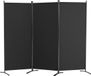 VEVOR Room Divider 3-Delig Opvouwbaar Privacy Scherm Scheidingsscherm Zwart