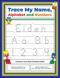 Trace My Name Alphabet and Numbers Workbook for Eiden