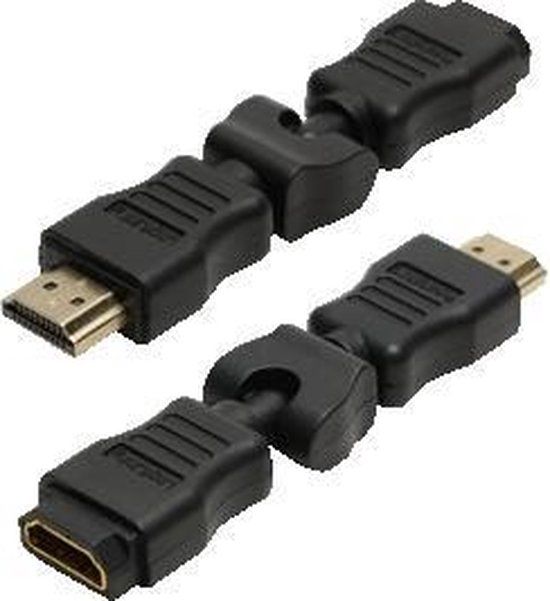 LogiLink AH0012 HDMI Adapter - HDMI (F) > HDMI (M) - 270 graden draaibaar - Zwart
