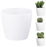 Magnolia Bloempot 30cm Wit Kunststof