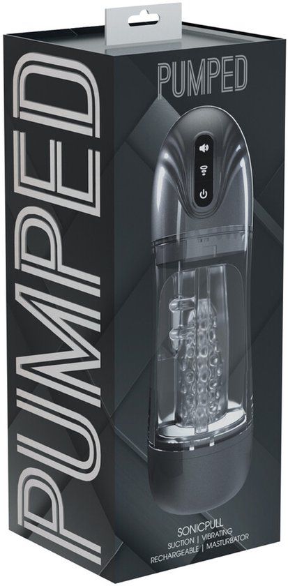 Pumped SonicPull - Suction and Vibration Masturbator Pump - Multimedia Enhanced - Gun Metal