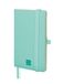Finocam Nexo Notitieboek, zacht, gelinieerd, turquoise, klein notitieboek met microgeperforeerde vellen, tas en penlus, 72 vellen, ideaal om te schrijven