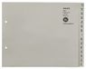 Leitz Register A-Z, gebruik met 4 mappen, middelhoog, extra lang, 100% gerecycled papier, gecertificeerd blauwe engel, grijs, 13040085