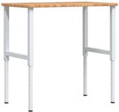 vidaXL Werkbank - rechthoek - 100x60x(71,5-98) cm - eikenhout - lichtbruin