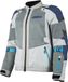 Klim Baja S4, veste textile, Gris Clair/Bleu Foncé/Bleu, L