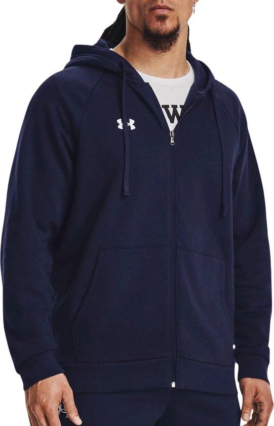 Under Armour UA Rival Fleece FZ Hoodie Heren Vest - Blauw - Maat S